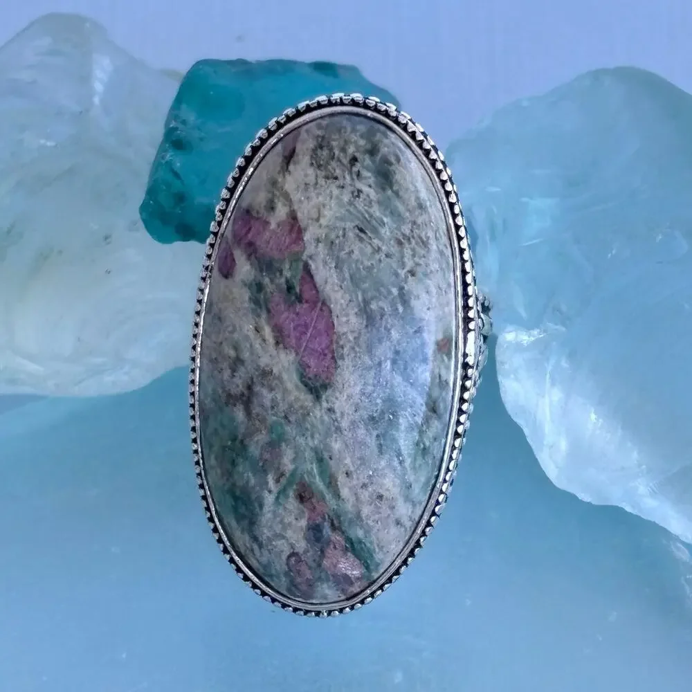 925 Sterling Ruby Zoisite Ring